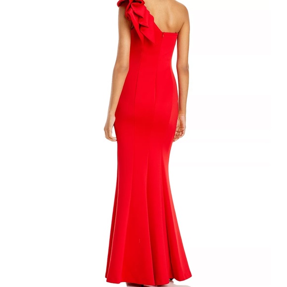 Aqua red gown (size 6) - Picture 3 of 13